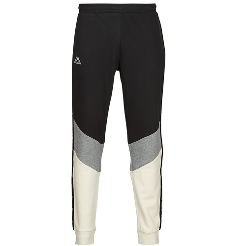 Clothing Men Tracksuit bottoms Kappa IDOLE Black / White / Grey