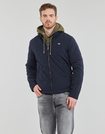 Clothing Men Jackets Gant QUILTED WINDCHEATER Marine