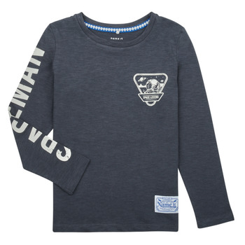 Clothing Boy Long sleeved tee-shirts Name it NKMONOB LS TOP PS Marine