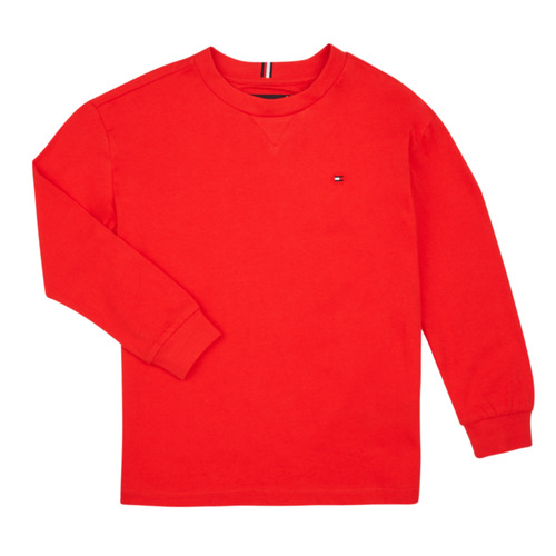 Clothing Boy Long sleeved tee-shirts Tommy Hilfiger TOMMY HILFIGER LOGO TEE L/S Orange