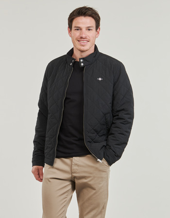 Clothing Men Jackets Gant QUILTED WINDCHEATER Black