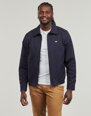 Clothing Men Jackets Gant COTTON WINDCHEATER Marine