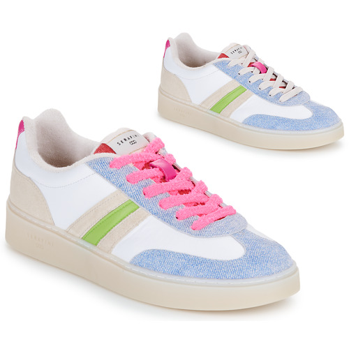 Shoes Women Low top trainers Serafini COURT White / Blue / Pink