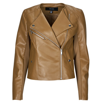 Clothing Women Leather jackets / Imitation leather Vero Moda VMRILEY  Cognac