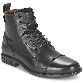 Shoes Men Mid boots Levi's EMERSON LACE UP Black