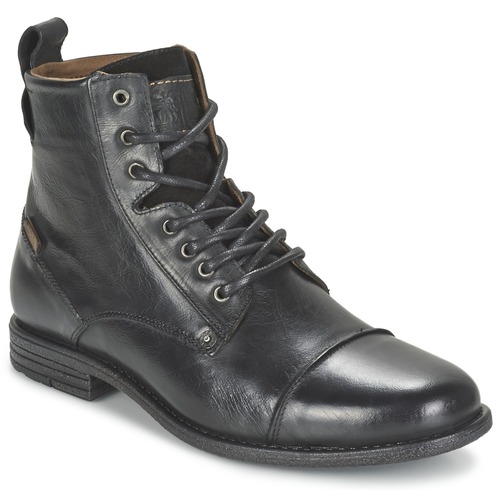 Shoes Men Mid boots Levi's EMERSON LACE UP Black