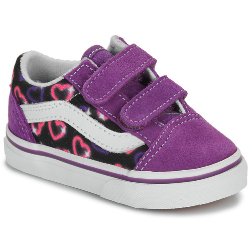 Obuća Djevojčica Niske tenisice Vans Old Skool V Neon Hearts PURPLE/MULTI Ljubičasta / Crna