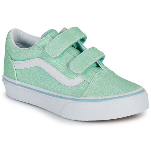 Obuća Djevojčica Niske tenisice Vans UY Old Skool V GLITTER PASTEL BLUE Zelena / Plava