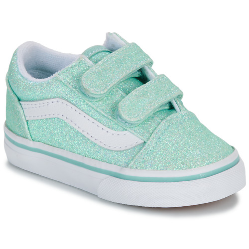 Obuća Djevojčica Niske tenisice Vans Old Skool V GLITTER PASTEL BLUE Plava / Zelena