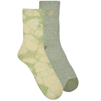 Modni dodaci Čarape New Balance TIE DYE MIDCALF SOCKS 2 PACK Kaki / Bež