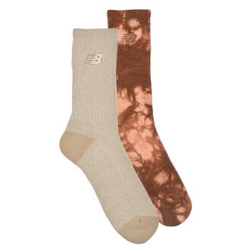 Modni dodaci Čarape New Balance TIE DYE MIDCALF SOCKS 2 PACK Bordo / Bež