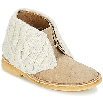 Chaussures Femme Boots Clarks DESERT BOOT Sand Combi