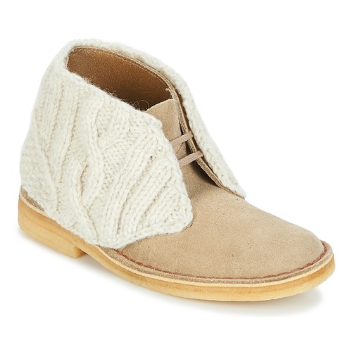 Chaussures Femme Boots Clarks DESERT BOOT Sand Combi