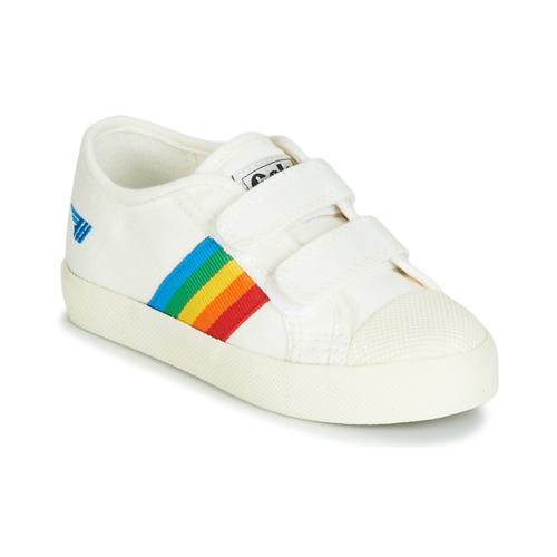 Chaussures Enfant Baskets basses Gola COASTER RAINBOW VELCRO Blanc