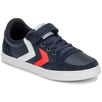 Chaussures Enfant Baskets basses hummel SLIMMER STADIL LEATHER LOW JR Bleu