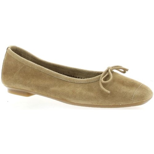 Chaussures Femme Ballerines / babies Reqin's Ballerines cuir velours naturel Beige