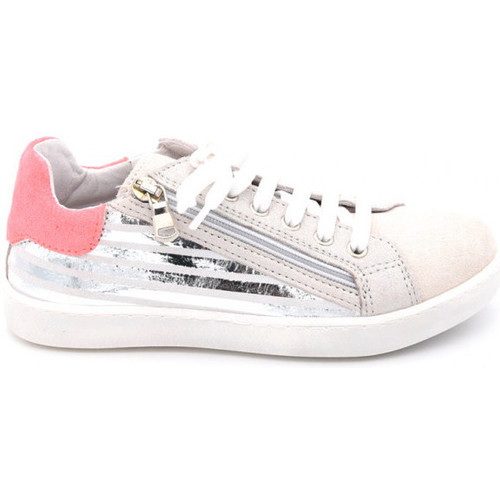 Chaussures Fille Baskets mode Reqin's stark mix stripes Argenté