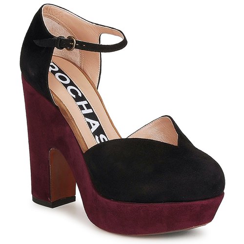 Chaussures Femme Escarpins Rochas SUEKID Noir / Bordeaux