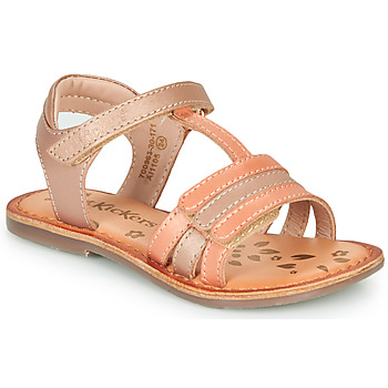 Chaussures Fille Sandales et Nu-pieds Kickers DIAMANTO Rose / Orange