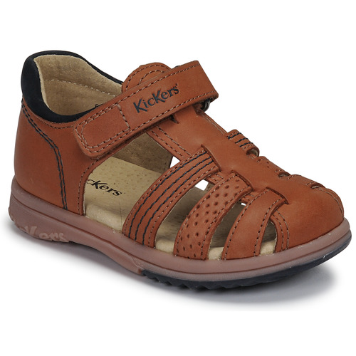 Chaussures Garçon Sandales et Nu-pieds Kickers PLATIBACK Marron