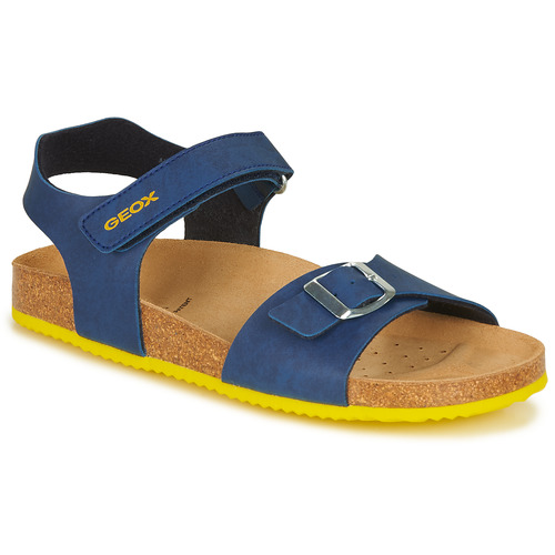 Chaussures Garçon Sandales et Nu-pieds Geox GHITA BOY Bleu / Jaune