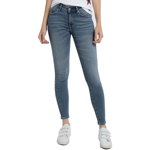 Vêtements Femme Pantalons fluides / Sarouels Lois Jean denim Blue-Lue Ankle High 960 Bleu