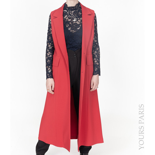 Vêtements Femme Gilets / Cardigans Yours Paris ANIE ROUGE