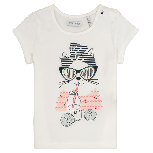 Vêtements Fille T-shirts manches courtes Ikks MEOLIA Blanc