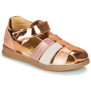 Chaussures Fille Sandales et Nu-pieds Citrouille et Compagnie FRINOUI Bronze / Rose