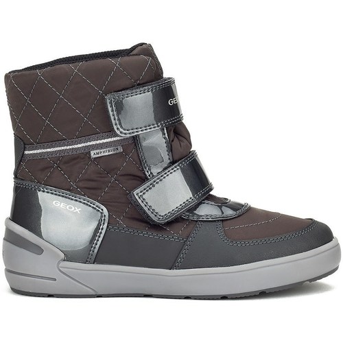 Chaussures Enfant Bottes de neige Geox JR Sleigh Girl Abx Gris