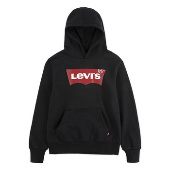 Vêtements Garçon T-shirts manches courtes Levi's BATWING SCREENPRINT HOODIE Noir