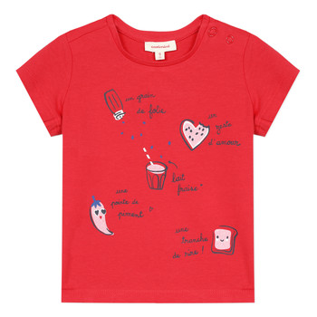 Vêtements Fille T-shirts manches courtes Catimini MUSIKOU Rouge