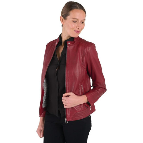 Vêtements Femme Vestes en cuir / synthétiques Rose Garden CALVI CURVE SHEEP MANILA RED CHIL Rouge