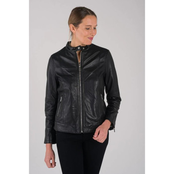 Vêtements Femme Vestes en cuir / synthétiques Rose Garden CALVI CURVE SHEEP MANILA BLACK Noir