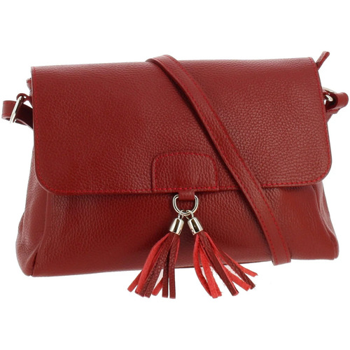 Sacs Femme Sacs Dupond Durand HUXLEY sac bandoulière en cuir Rouge