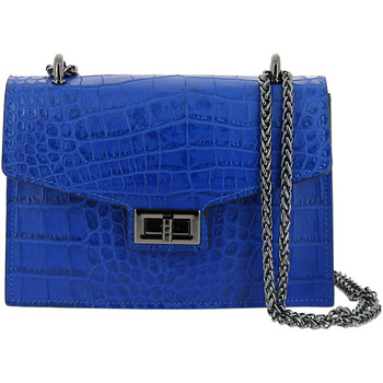 Sacs Femme Sacs Dupond Durand LIZMORE sac bandoulière effet croco Bleu