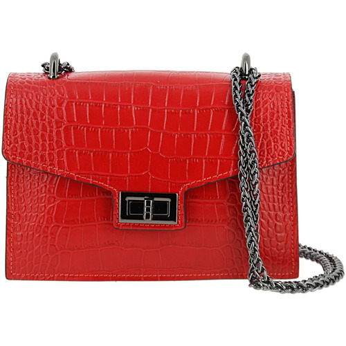 Sacs Femme Sacs Dupond Durand LIZMORE sac bandoulière effet croco Rouge