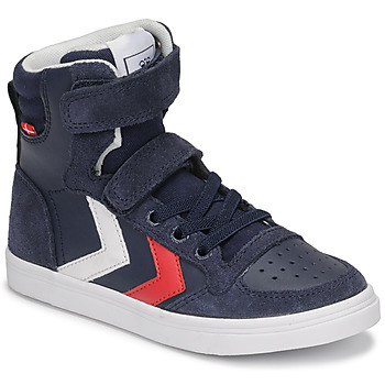 Chaussures Enfant Baskets montantes hummel SLIMMER STADIL LEATHER HIGH JR Bleu