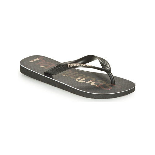 Chaussures Tongs Havaianas TOP LOGOMANIA Noir