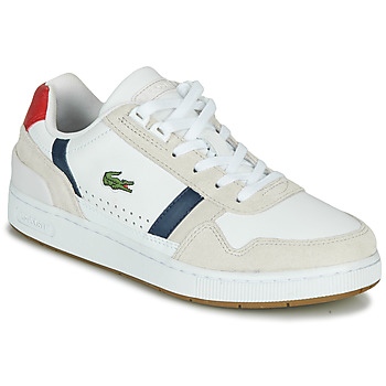 Chaussures Femme Baskets basses Lacoste T-CLIP 0120 2 SFA Blanc / Marine / Rouge