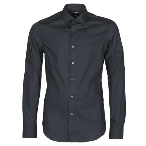 Vêtements Homme Chemises manches longues G-Star Raw DRESSED SUPER SLIM SHIRT LS Noir