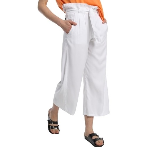 Vêtements Femme Pantalons fluides / Sarouels Lois pantalon cinturon dael jinx blanc 206902042 Blanc