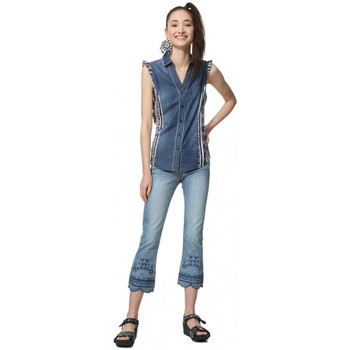 Vêtements Femme Chemises / Chemisiers Desigual Chemise 19SWCD03 Naha denim bleu Bleu