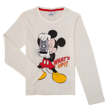 Vêtements Garçon T-shirts manches longues TEAM HEROES  MICKEY Blanc