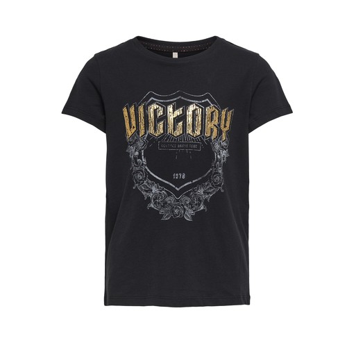 Vêtements Fille T-shirts manches courtes Only KONLINA Noir