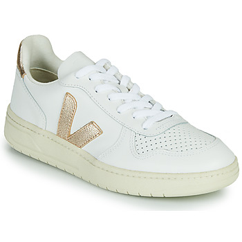 Chaussures Femme Baskets basses Veja V-10 Blanc / Doré