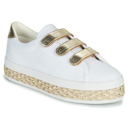 Chaussures Femme Baskets basses No Name MALIBU STRAPS Blanc / Doré