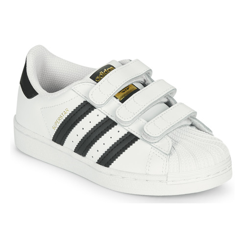 Chaussures Enfant Baskets basses adidas Originals SUPERSTAR CF C Blanc / Noir