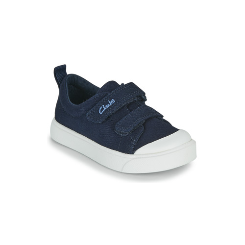 Chaussures Garçon Baskets basses Clarks CITY BRIGHT T Marine