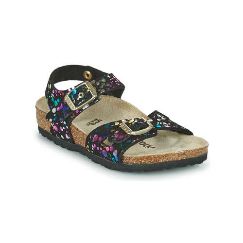 Chaussures Fille Sandales et Nu-pieds Birkenstock RIO Noir / Multicolore